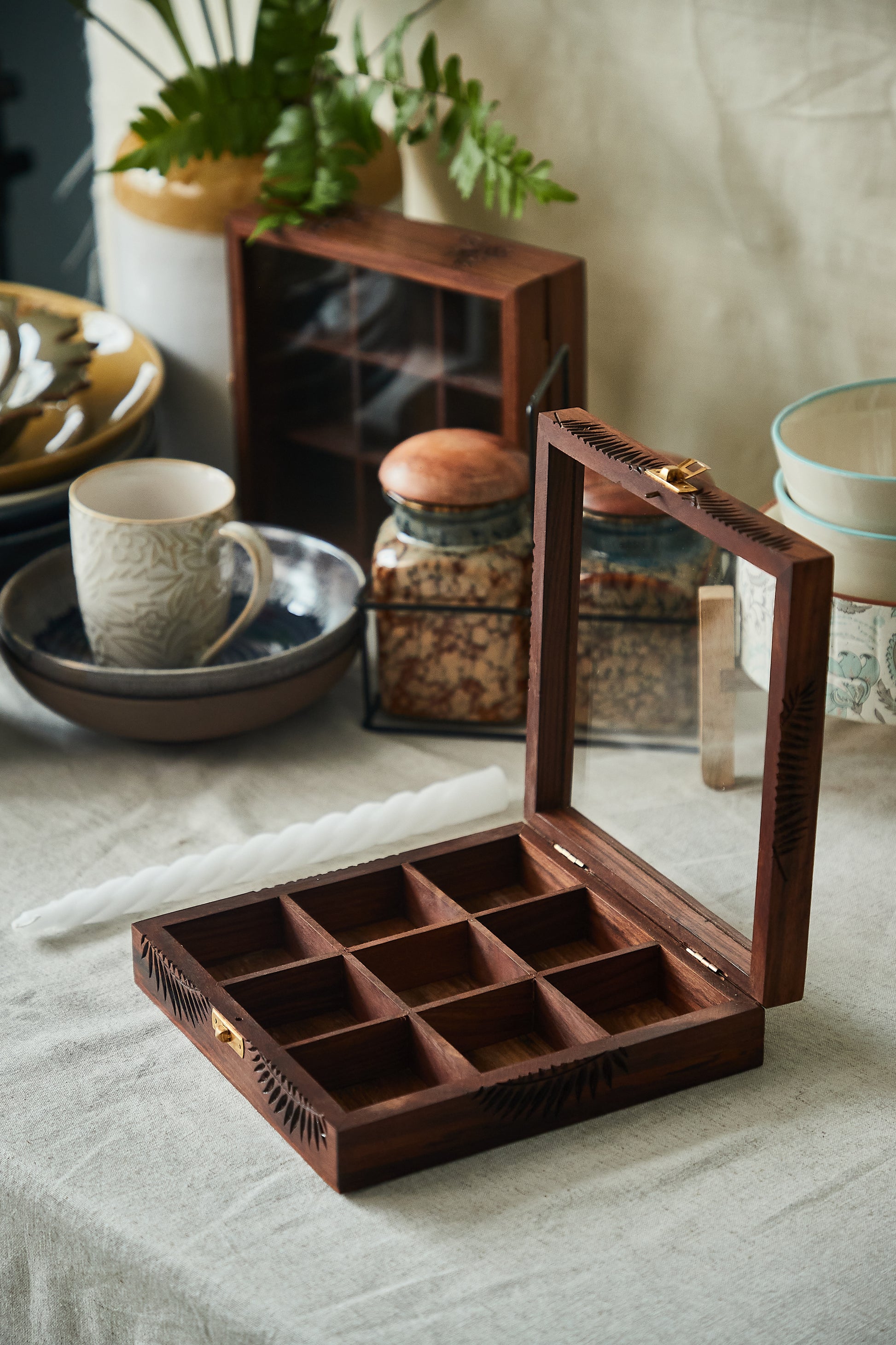 Wooden masala box /jewellry box