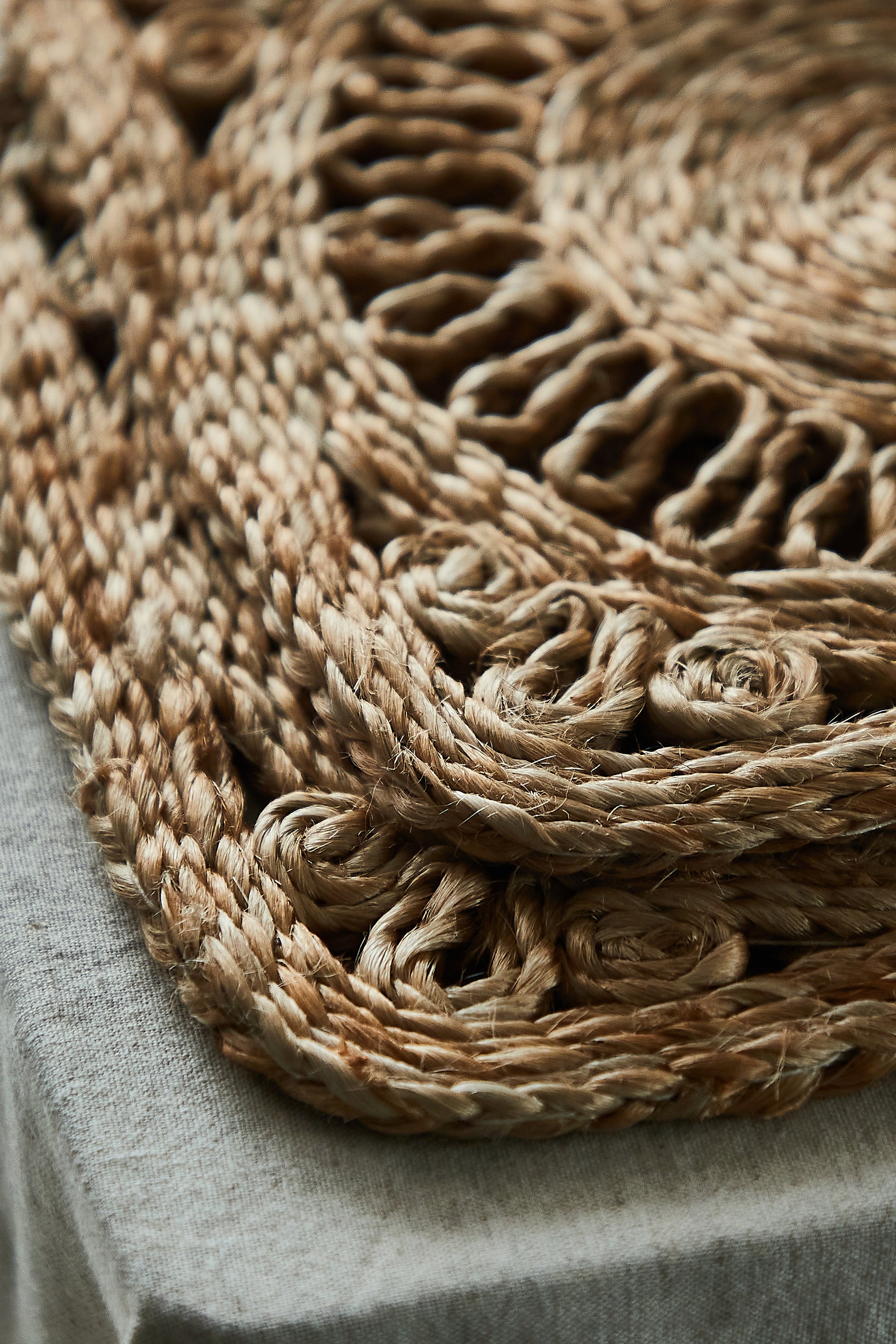 Jute square placemats