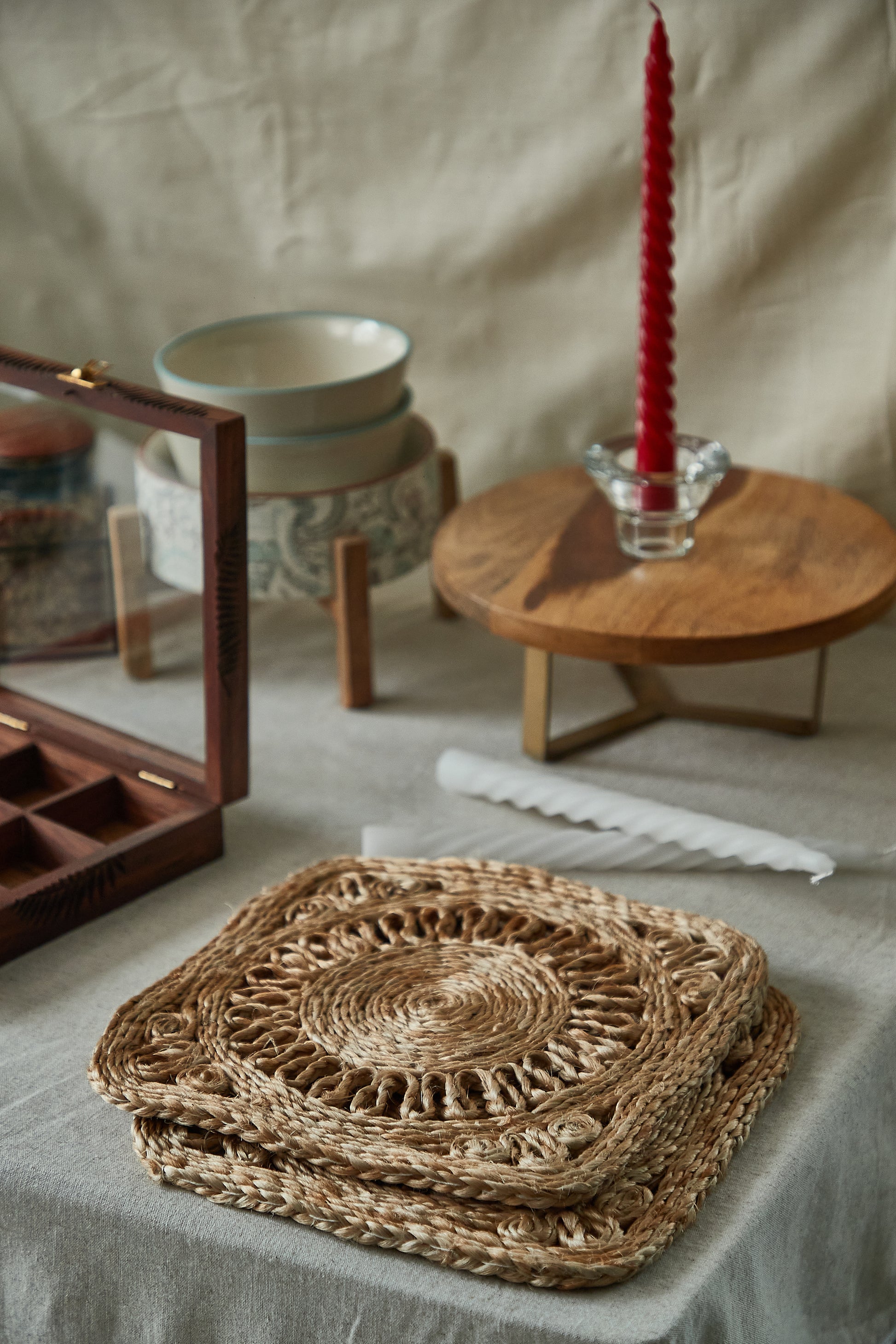Jute square placemats