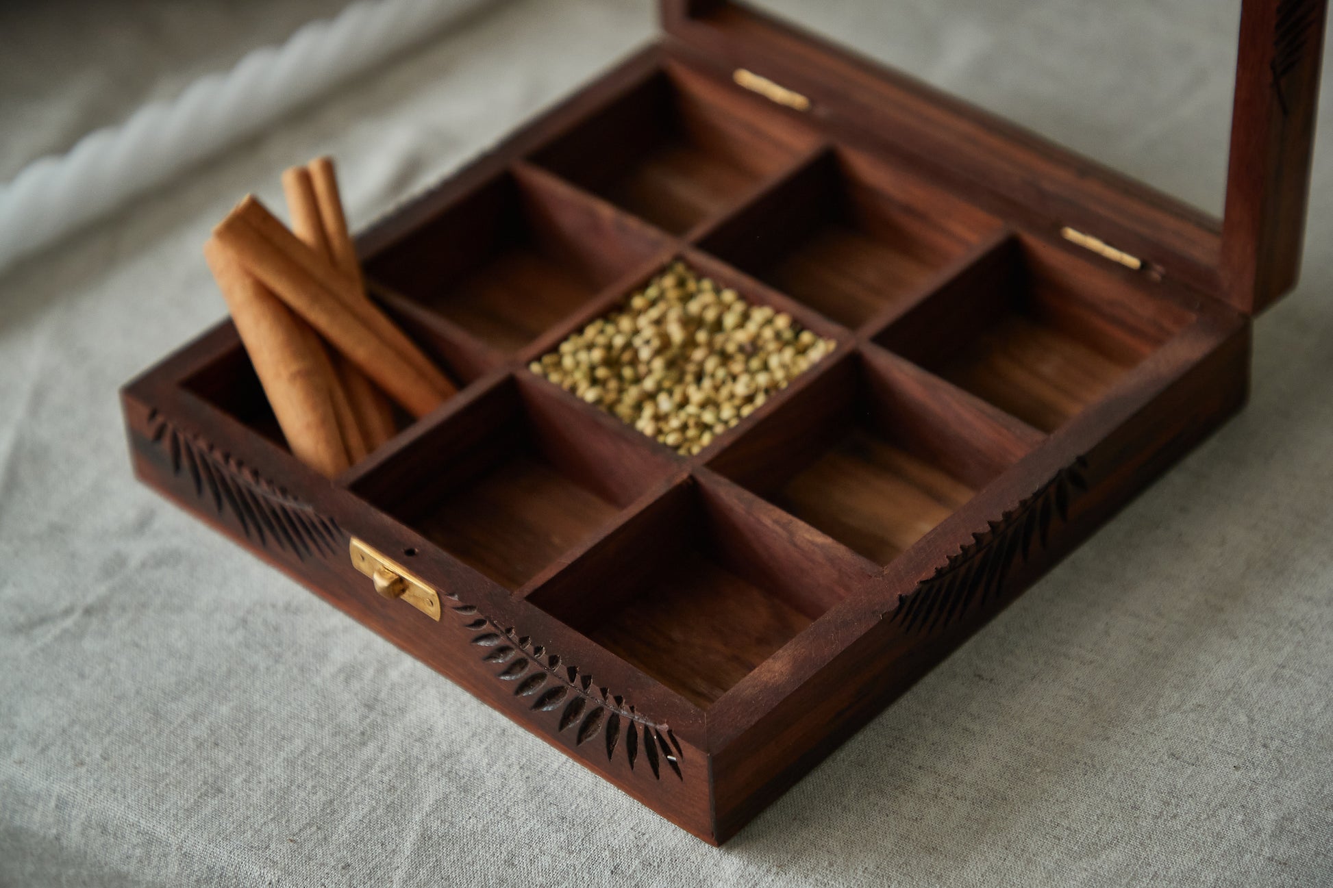Wooden masala box /jewellry box
