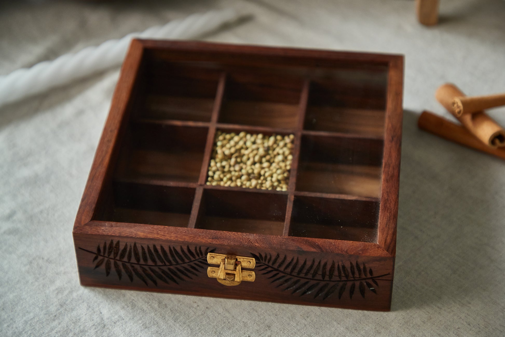 Wooden masala box /jewellry box