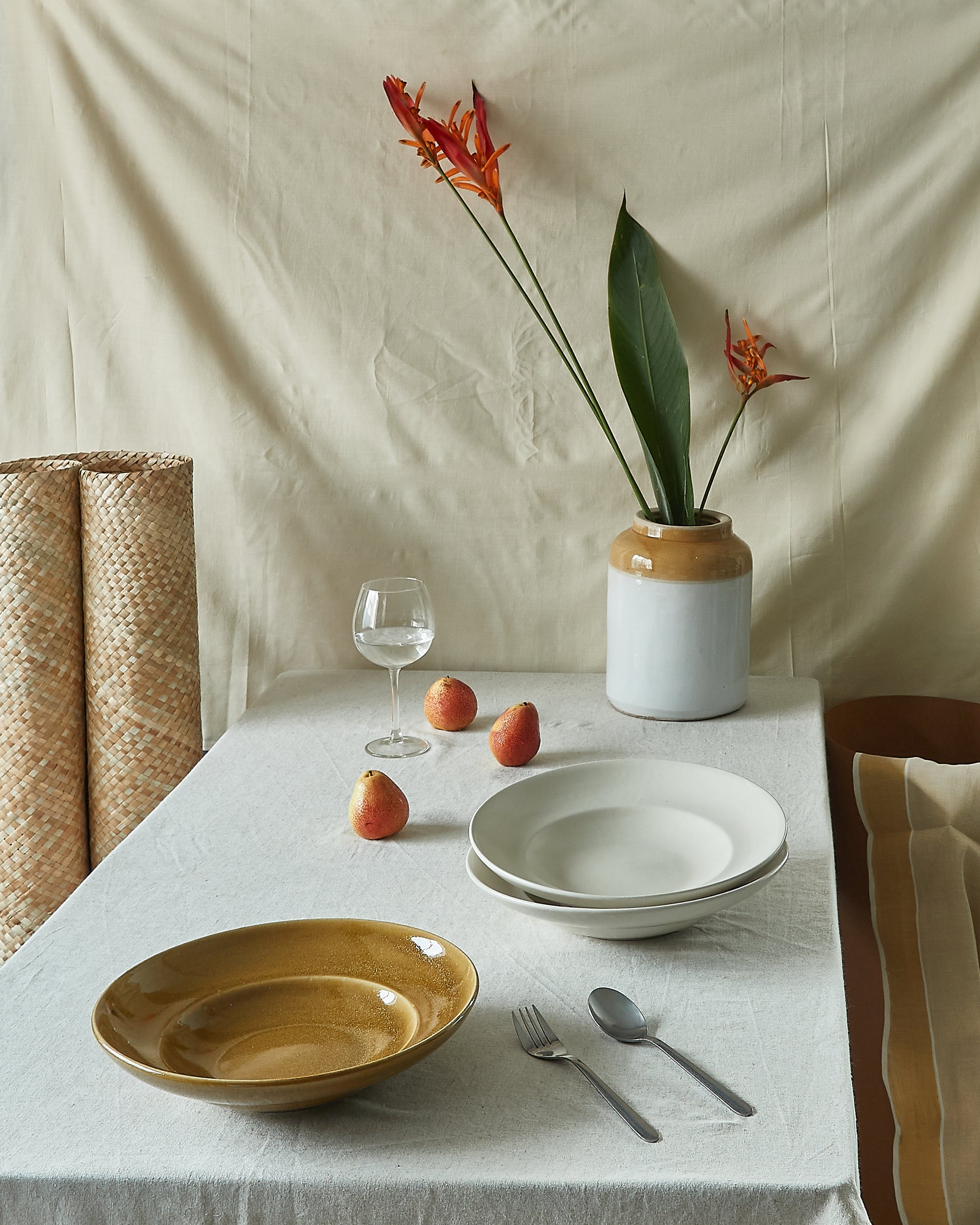 mustard yello big pasta plate 10"