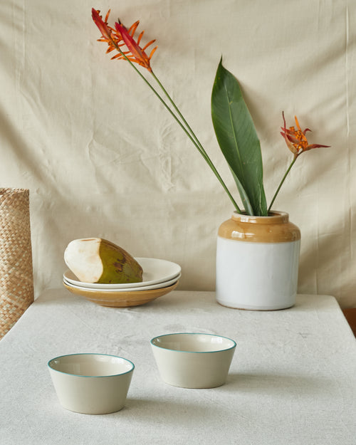 coastal white cereal bowl