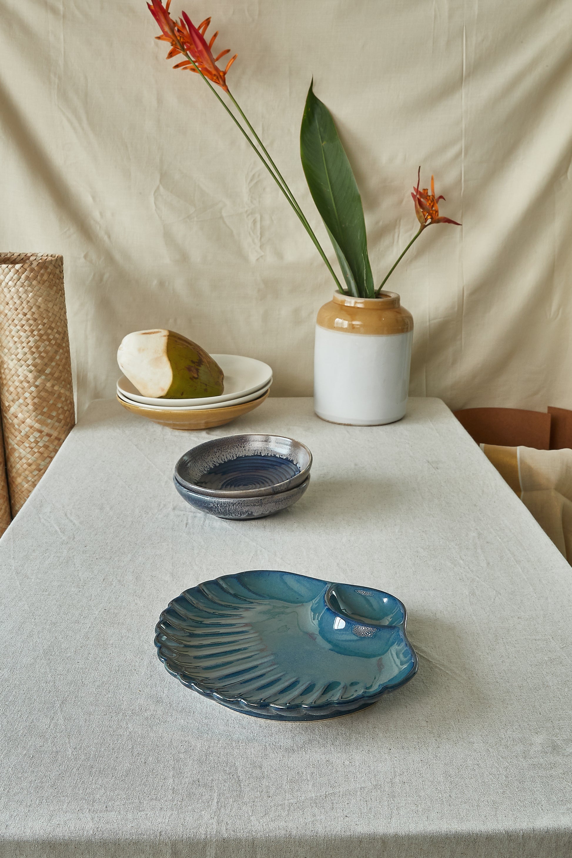 Oyster Shell chip n dip platter